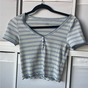American Eagle Striped Crop Top